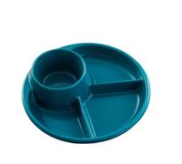 SPORTARC Assiettes à dîner en plastique séparées avec 3 compartiments pour le contrôle des portions - Assiettes de régime pour la maison, les enfants et les adultes F