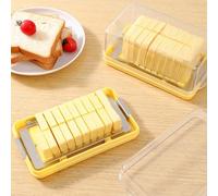 SPORTARC Boîte à fromage - Boîte à beurre transparente - Boîte à beurre avec couvercle - Boîte de rangement pour fromage avec fil en acier inoxydable (L)