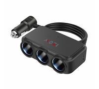 SPORTARC Chargeur de voiture, adaptateur de prise de voiture 12 V, charge rapide pour appareils Quick Charge 3.0, répartiteur d'alimentation triple USB 120 W pour voitures et SUV