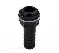 SPORTARC Connecteur de trop-plein de 2,5 cm avec écrou et rondelle pour tuyau de trop-plein de 2,5 cm, filetage Bspm de 1,9 cm et cannelure de 2,5 cm