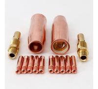 SPORTARC Embouts de soudage MIG de 0,1 cm, buse diffuseur de gaz, pour chalumeau de soudage M3 100 L, kit de 14 consommables, laiton