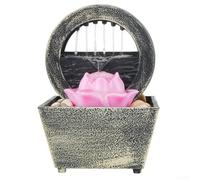 SPORTARC Fontaine cascade d'intérieur, fontaine de table, fontaine d'eau intérieure, décoration de bureau (noir)