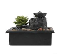 SPORTARC Fontaine intérieure en cascade, fontaine d'eau de table, éléments d'eau d'intérieur, fontaine de table, fontaine d'eau, ornements à écoulement créatif pour décor de bureau (C)