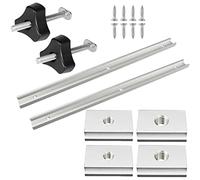 SPORTARC Goulotte de guidage pour le travail du bois 400 mm avec vis autotaraudeuses, rails en T en alliage d'aluminium avec glissière et poignée pour outil de travail du bois