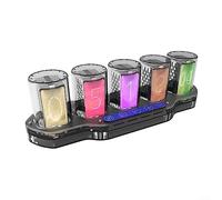 SPORTARC Imitation Nixie Horloge Tube RGB Creative Clock 16 Millions de Couleurs, Réglages de Mode RGB LED Tube Horloge Réglable avec 24 Heures pour Table Chambre
