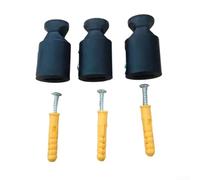 SPORTARC Kit de supports de radiateurs chauffants, comprend trois crochets et trois tubes d'extension, pour sèche-serviettes chauffant plat ou incurvé (noir)