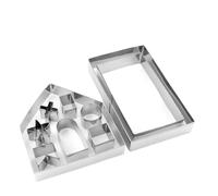 SPORTARC Lot de 10 emporte-pièces en forme de maison de Noël en forme de maison en pain d'épices 3D