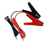 SPORTARC Lot de 2 câbles de clôture électrique, câble de chargeur de bétail, câble à clip de batterie, connecteurs crocodiles robustes de 1 m pour pulseurs solaires, sécurité de jardin de ferme