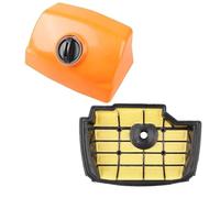 SPORTARC Lot de 2 couvercles de filtre à air, filtre à air, pour tronçonneuse MS201 MS201T MS201TC, pièce de rechange en plastique, filtration efficace