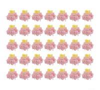 SPORTARC Lot de 35 commutateurs tactiles silencieux pour clavier de jeu - Convient pour les modèles Outemu pour modèles V3 Lime Peach - Touches de rechange linéaires à 5 broches pour configuration