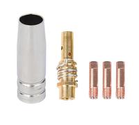 SPORTARC MIG Kit de 5 embouts de soudage en cuivre et buse à gaz pour torche 15AK, ouverture de 0,8 mm/1,0 mm, compatible avec MIG-200 NB-200 NB-180