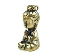SPORTARC Mini statue de Bouddha Guanyin en laiton massif pour décoration de bureau ou de maison