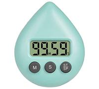 SPORTARC Minuteur de cuisine numérique étanche 5 couleurs en forme de goutte d'eau avec ventouse pour cuisine, douche, salle de bain, salle de classe, salle de sport