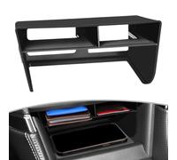 SPORTARC Organiseur de console centrale, boîte de rangement sous l'écran pour Forester 2019-2024, plateau pour lunettes de soleil, clés, cartes, ABS noir