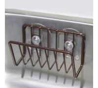 SPORTARC Porte-éponge multifonction en métal pour évier de cuisine, support d'éponge de cuisine, panier égouttoir de cuisine avec 2 ventouses (cuivre), 1401167516