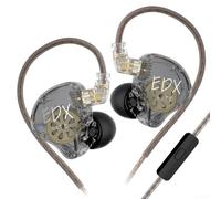 SPORTARC Pour les écouteurs KZ EDX Lite Premium avec câbles interchangeables et pour la technologie DYNAMIC Driver (gris avec micro)