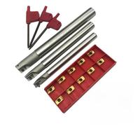 SPORTARC Support de fraise en bout indexable CNC, ensemble de porte-outils de tournage, alliage d'acier haute rigidité, dégagement rapide des copeaux, 3 supports 10 inserts pour APMT1135