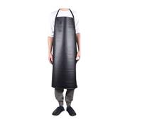 SPORTARC Tablier de travail en vinyle imperméable et léger pour le lavage de la vaisselle, le travail de laboratoire, le boucher, le nettoyage des poissons (noir, taille L)
