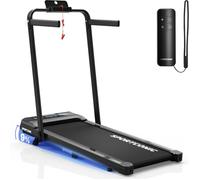 Sportconic Tapis de Marche Pliable P106FA Pro - Télécommande - Inclinaison 9% - Écran LED - Clip de Sécurité - Noir