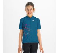Sportful Checkmate Girl Jersey 10Y Berry Blue/Mauve