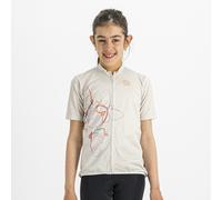 Sportful Checkmate Short Sleeve Jersey Blanc 12 Years Garçons,Filles Peach / Blue Sky