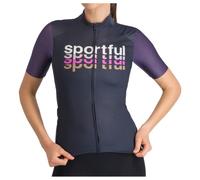 Sportful Supergiara Logo 2 Short Sleeve Jersey Bleu L Femme Galaxy Blue