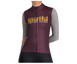 Sportful - Women's Supergiara Logo Thermal Jersey - Maillot de cyclisme - XL - deep bordeaux