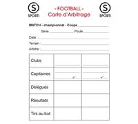 Carnet de 15 cartes seules d'arbitrage Sporti Blanc TU Unisex