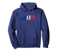 Sportif Joueur De Rugby Évolution Cool Hommes Rugby Sweat à Capuche, Unisexe pour Adultes, Bleu Marine, XL