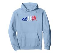 Sportif Joueur De Rugby Évolution Cool Hommes Rugby Sweat à Capuche, Unisexe pour Adultes, Bleu poudré, L