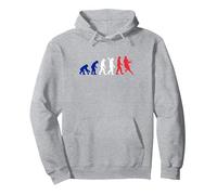 Sportif Joueur De Rugby Évolution Cool Hommes Rugby Sweat à Capuche, Unisexe pour Adultes, Gris Chiné, S