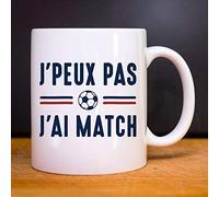Sportifs du dimanche Mug Je Peux Pas J'Ai Match - Mug céramique imprimé en France de la Marque