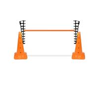 SPORTIKEL24 Agility Haie conique réglable de 50 cm avec échelles de saut - Haie conique réglable extra haute pour l'entraînement des chiens - Barre de 100 cm - Orange