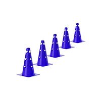 SPORTIKEL24 Lot de 5 cônes de marquage 30 cm - Bleu - Ensemble de pylônes souples pour Agility, Football & Entraînement