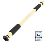 SPORTINATOR® Barre de traction à fixer dans le cadre de la porte - Longueur : 60 à 102 cm - Compacte, sûre et rapide - Sans perçage - Charge maximale : 150 kg - Beige