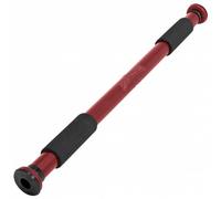 SPORTINATOR® Barre de traction à fixer dans le cadre de la porte - Longueur : 60 à 102 cm - Compacte, sûre et rapide sans perçage - Charge maximale : 150 kg (rouge foncé)