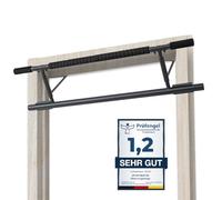 SPORTINATOR® Barre de traction pour n'importe quel cadre de porte standard, dimensions 100 x 27 x 34 cm, avec poignées rembourrées, design pliable, idéal pour votre salle de gym à domicile