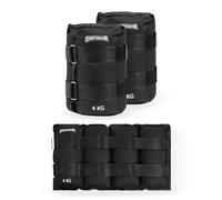 SPORTINATOR® Lot de 2 manchettes lestées pour les bras et les jambes - Fermeture Velcro réglable - Poids d'entraînement - 2 x 4 kg - Poids de cheville pour homme et femme