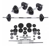 SPORTINATOR "Machine" 2-en-1 Short + Barre Ensemble 40 kg avec Valise Taille:taille unique