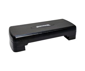 SPORTINATOR® Stepper de fitness réglable en hauteur de 10 à 15 cm, design compact en plastique avec surface antidérapante, charge maximale 250 kg (noir)