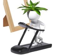 Sporting Man Pots de fleurs succulentes en résine en forme humaine, mignons pots de fleurs décoratifs créatifs pour plantes succulentes, manteau de bureau, balcon, salle de bain, rebord de fenêtre