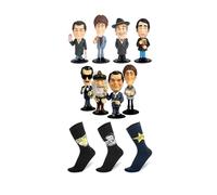 Sporting Profiles Only Fools and Horses Lot officiel - 2 ensembles de figurines Bobblehead avec Del Boy, Rodney, Grandad, Albert, etc. - Comprend un ensemble de 3 paires de chaussettes - Ensemble