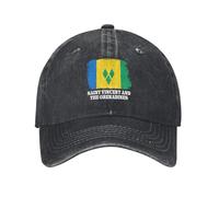 Sportive Hip-Hop Casquette Drapeau De Saint-Vincent-Et-Les Grenadines Golf Hat Unisexe Visière Cap pour Femme, Cadeau, Voyages