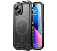 SPORTLINK Coque pour iPhone 13 Étanche Antichoc - pour Magsafe 360 degres Incassable Militaire Intégrale Case/Bumper [IP68 Waterproof/Imperméable] Antipoussière [avec Protection Camer cran]-Noir