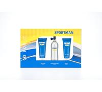 SPORTMAN - Go For It Cologne 150 ml + Gel douche 75 ml + Après-rasage 75 ml, Coffret cadeau homme, Eau de toilette naturelle et masculine, Arôme d'agrumes, Parfum frais, sportif et longue durée