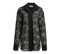Sportmax, Femme, Blouses et Chemises, Noir, Taille: 38 FR Camicia in pizzo floreale rebrodè