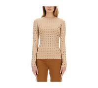 Sportmax - Negus Top - Femme - Tops - Beige - Taille: 42 FR