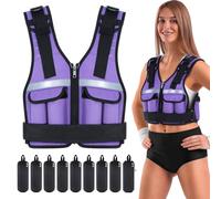 Sportneer Gilet lesté réglable de 1 kg à 8 kg, violet