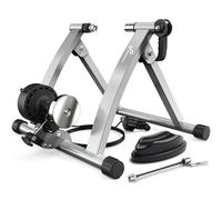 Sportneer Rouleau d'entraînement vélo - Rouleau d'entraînement magnétique pour 26-28'' & 700C, support rapide pour roue avant, entraînement sur route avec 6 niveaux de résistance pour l'intérieur avec