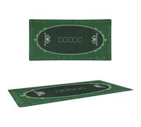 SPORTNOW 120 x 60 cm Tapis de poker professionnel Texas Hold'em 6 joueurs Tapis de table de poker en caoutchouc résistant à l'eau avec surface en feutre Sac de transport, vert